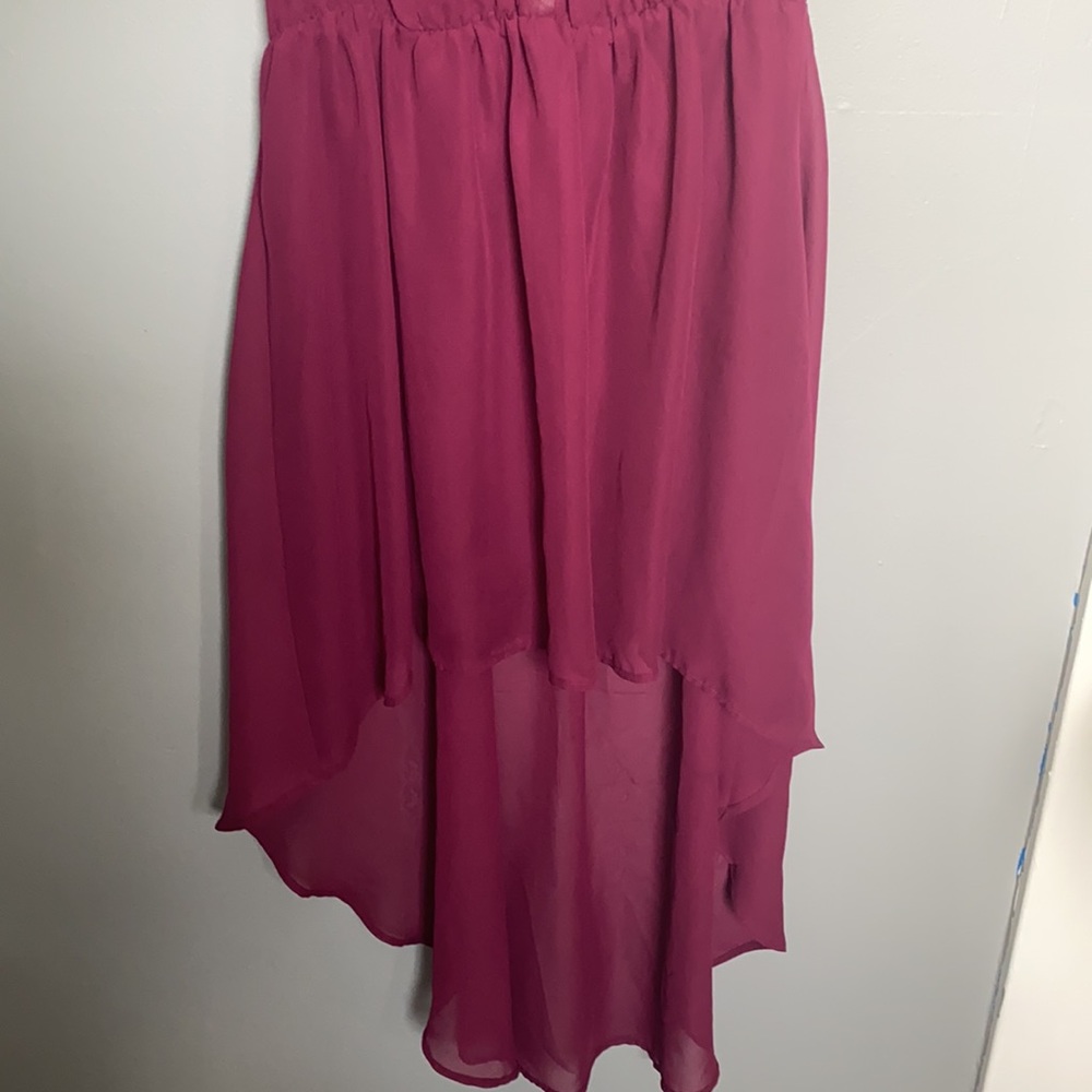Ali & Kris high low M plum dress studded collar dark academia Whimsigoth grunge - Picture 3 of 7